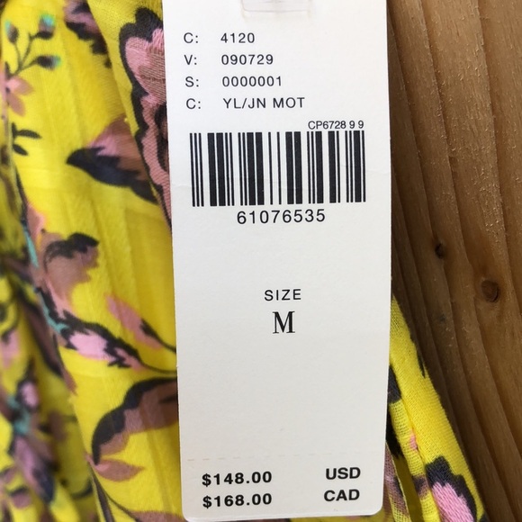 ANTHROPOLOGIE Clarabelle Maxi Skirt yellow with florals SIZE M NWT - Picture 14 of 15